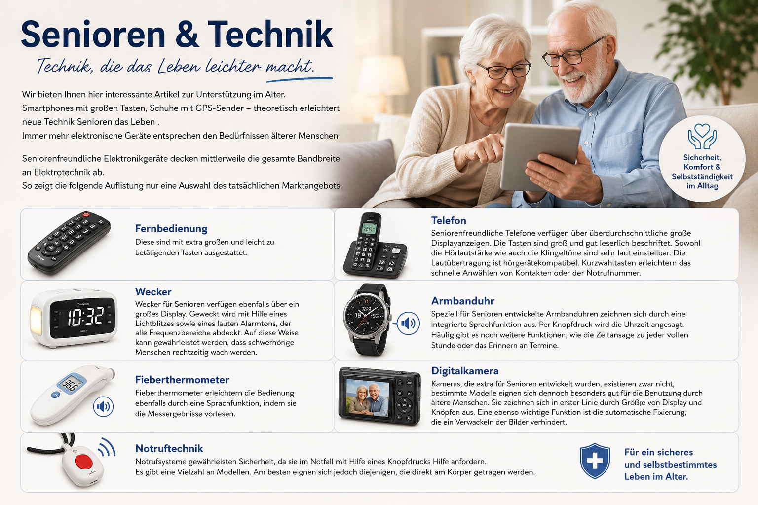 Senioren und Technik - Technik die den Alltag erleichtert